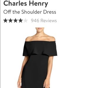 Charles Henry off should little black dress